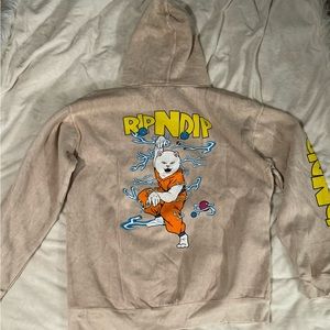 SUPER SANERM HOODIE (BEIGE VINTAGE WASH) - RipNDip large  new never worn